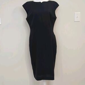 Brooks Brothers Luxury Wool Women's 10 City Sheath Dress Navy Pinstripe